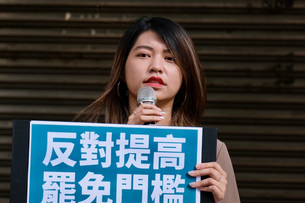 山海公民拆樑行動發言人李晏蓉。